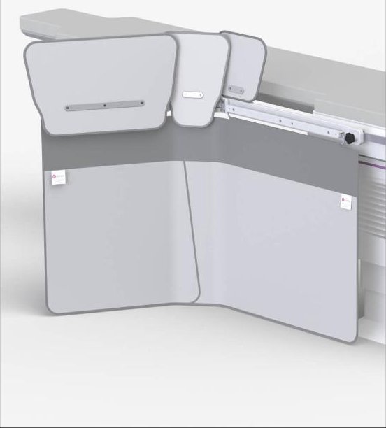 312/DS-039/6/3 – Tischschild 137 cm, kollisionsresistent (mit Aufsatz-Set)